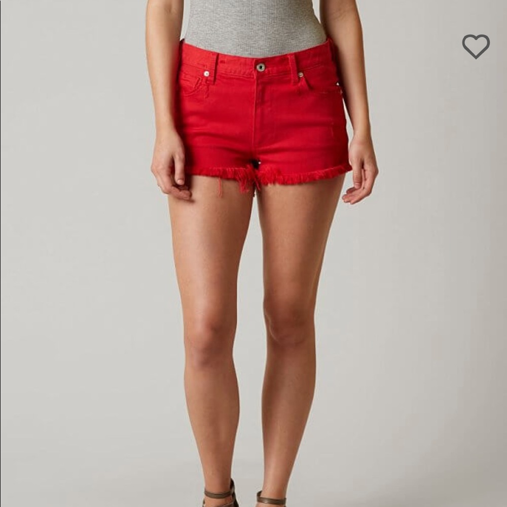 🍀 Lucky Brand Frayed Stretch High Rise Shortie 0